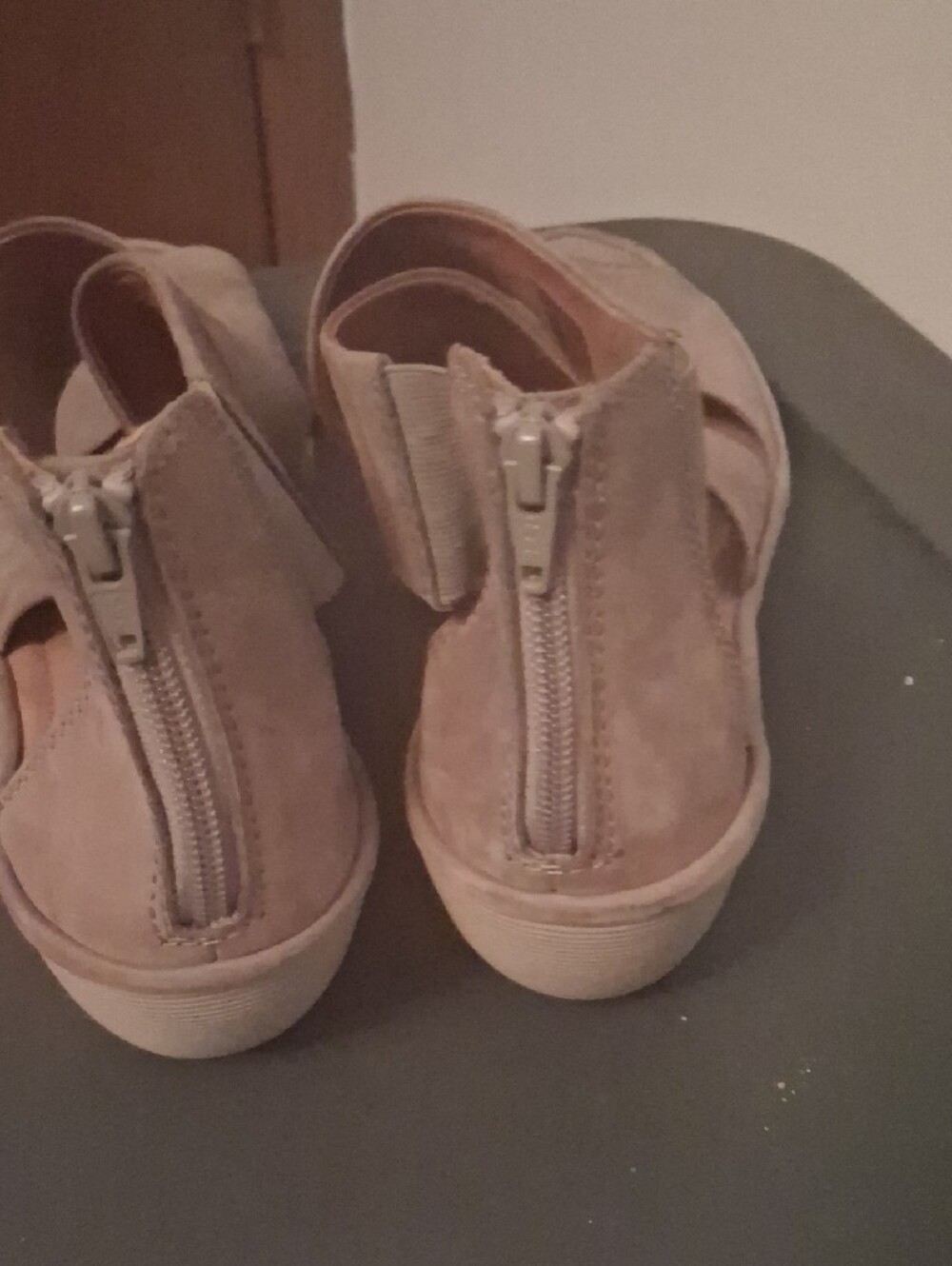 Women’s Open-Toe Suede Sandals in Light Taupe by Clarks - Picture 4 of 6